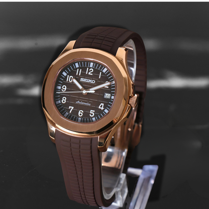 Nautiko Gold/Burgundy Red - Nh35 Seiko Automatic  Watch