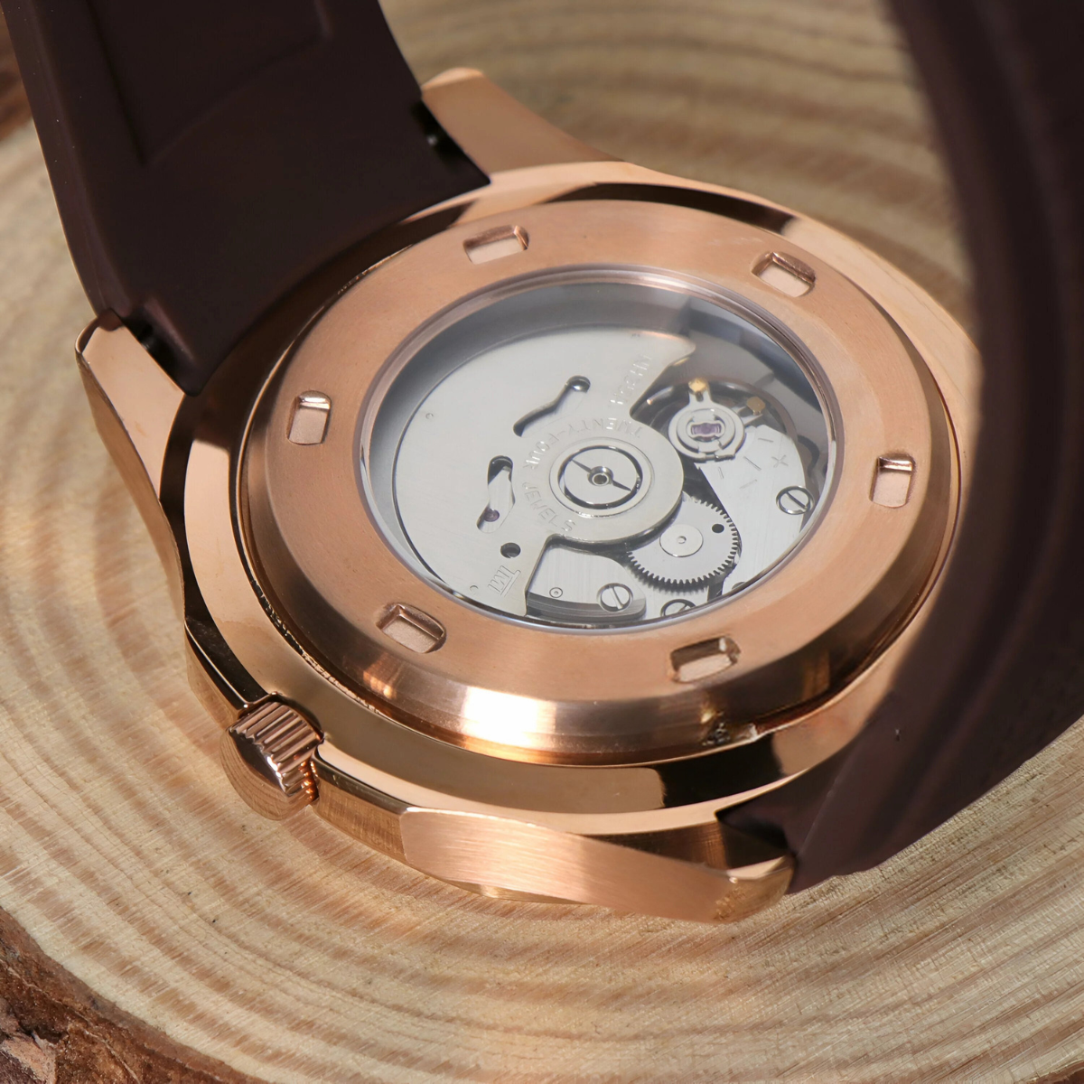 Nautiko Gold/Burgundy Red - Nh35 Seiko Automatic  Watch